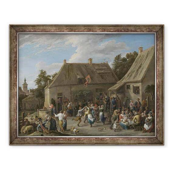 Tablou inramat - David Teniers the Younger - taran Kermis - - Roveli