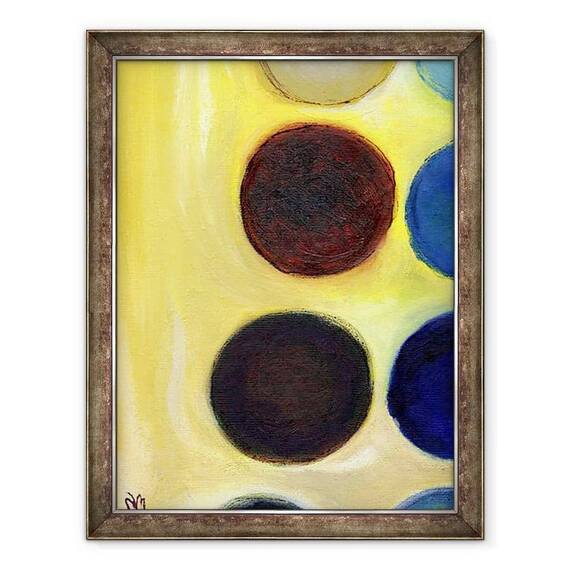 Tablou inramat - Nancy Moniz Charalambous - Punctele fericite 4, 2014 - - Roveli