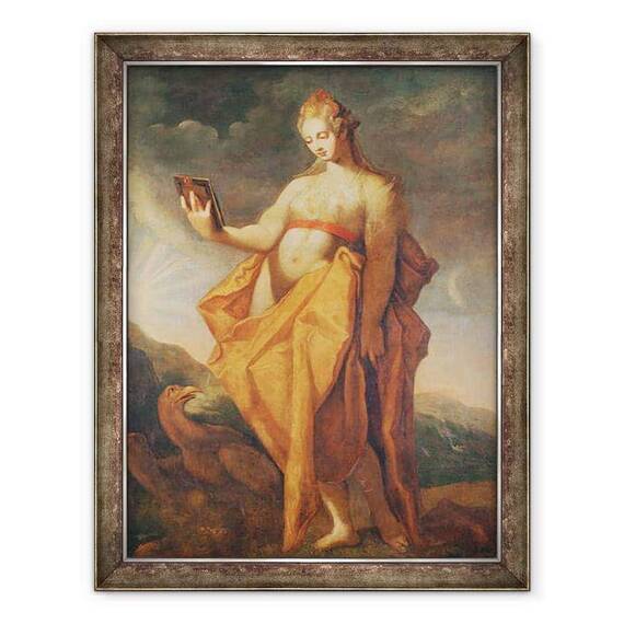 Tablou inramat - Hendrik Goltzius - Leto, insarcinata cu gemenii Artemis si Apollo - - Roveli