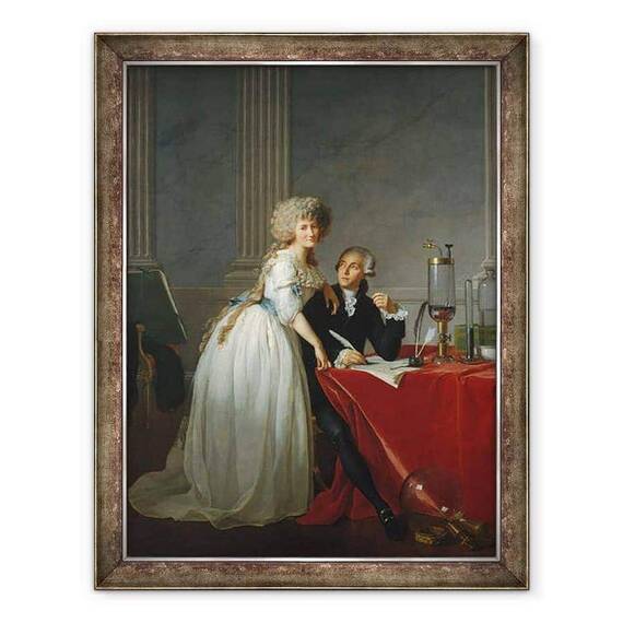 Tablou inramat - Jacques Louis David - Portret De Chimist francez Antoine Laurent Lavoisier cu sotia - - Roveli