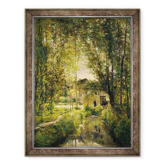 Tablou inramat - Charles Francois Daubigny - Peisaj cu un flux insorit - - Roveli