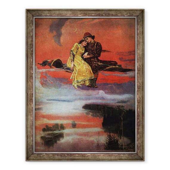 Tablou inramat - Victor Mikhailovich Vasnetsov - Covor zburator - - Roveli