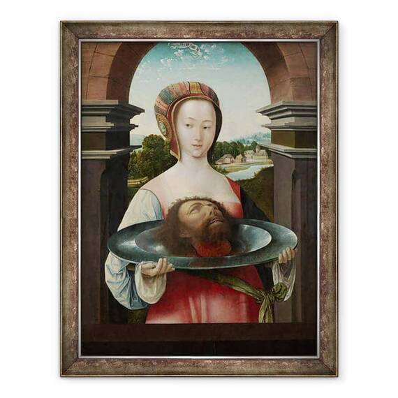 Tablou inramat - Jacob Cornelisz van Oostsanen - Salome cu capul lui Ioan Botezatorul - - Roveli