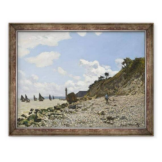 Tablou inramat - Claude Monet - Plaja din Honfleur - - Roveli