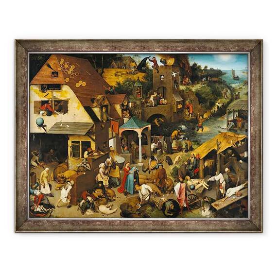 Tablou inramat - Pieter Bruegel the Elder - Proverbe olandeze - - Roveli