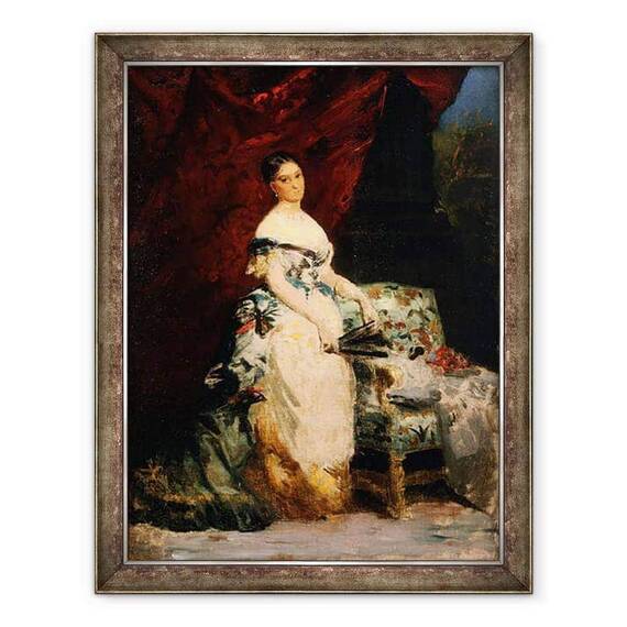Tablou inramat - Edouard Louis Dubufe - Portretul Printesei Brancaccio-Massimo - - Roveli
