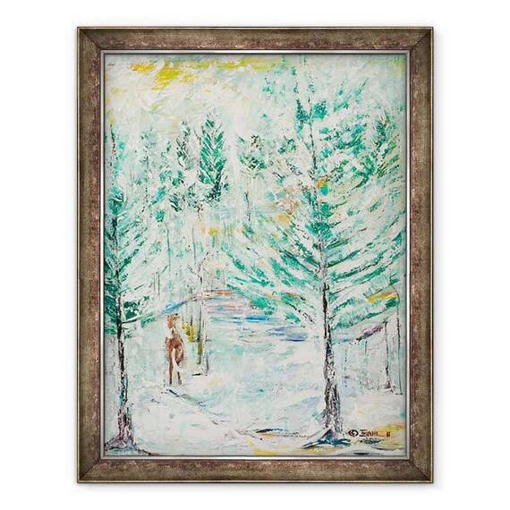 Tablou inramat - Ikahl Beckford - Paduri cu zapada - - Roveli