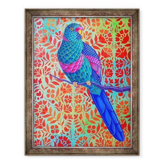 Tablou inramat - Jane Tattersfield - Papagal Albastru, 2015 - - Roveli