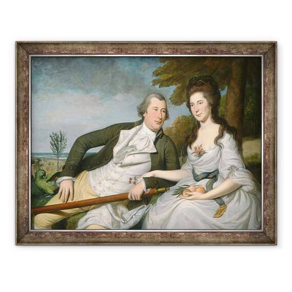 Tablou inramat - Charles Willson Peale - Benjamin si Eleanor Ridgely laming - - Roveli