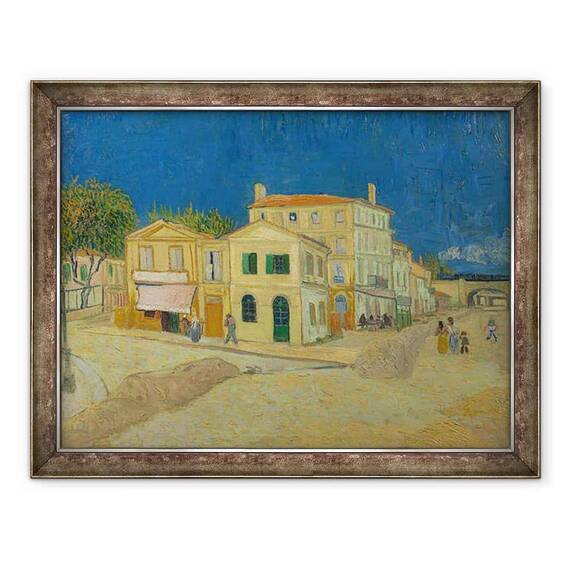 Tablou inramat - Vincent van Gogh - Casa Galbena - - Roveli