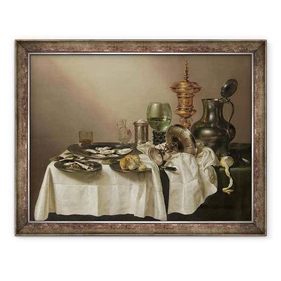 Tablou inramat - Willem Claesz Heda - Natura moarta cu cupa aurita - - Roveli