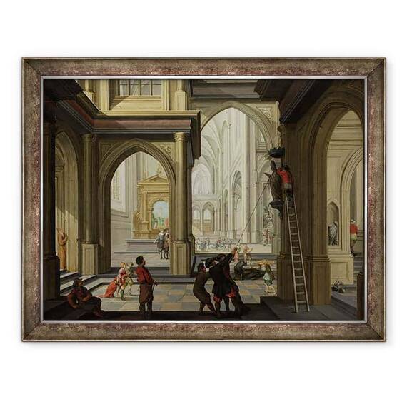 Tablou inramat - Dirck van Delen - Iconoclasm intr-o biserica - - Roveli