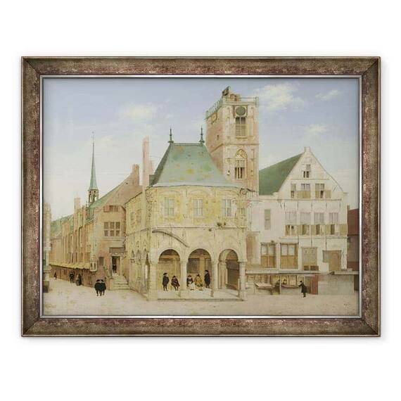 Tablou inramat - Pieter Jansz Saenredam - Primaria Veche din Amsterdam - - Roveli
