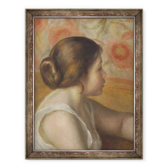 Tablou inramat - Pierre Auguste Renoir - seful unei tinere fete - - Roveli