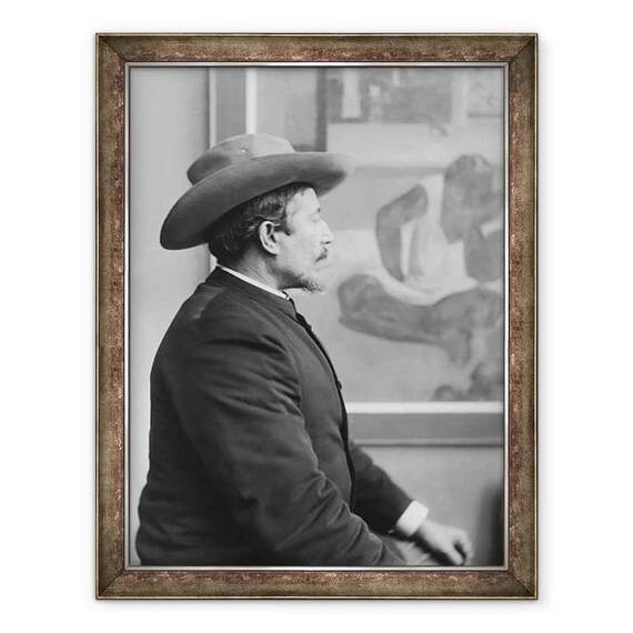 Tablou inramat - French Photographer - Paul Gauguin 1848-1903 in fata panzelor sale - - Roveli
