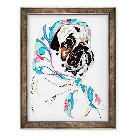 Tablou inramat - Jo Chambers - Pug In Pucci - - Roveli
