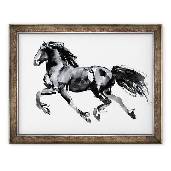 Tablou inramat - Mark Adlington - Friesian Zburator, 2015 - - Roveli