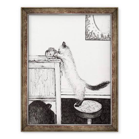 Tablou inramat - Vincent Alexander Booth - Puzzle castron Goldfish, 2009 - - Roveli