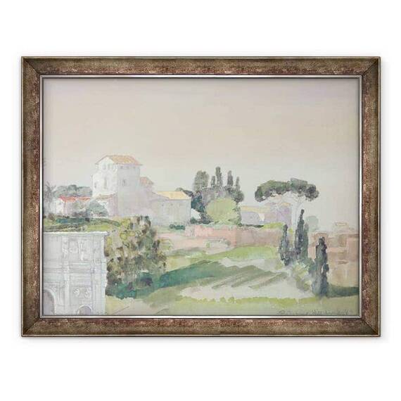Tablou inramat - Arthur Bowen Davies - Dealul Palatin din Colosseum - - Roveli
