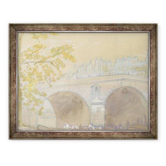 Tablou inramat - Arthur Bowen Davies - Pont Marie de Quai des Celestins - - Roveli