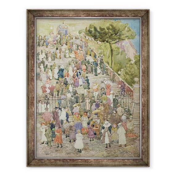 Tablou inramat - Maurice Brazil Prendergast - Treptele lui Santa Maria Aracoeli, Roma - - Roveli