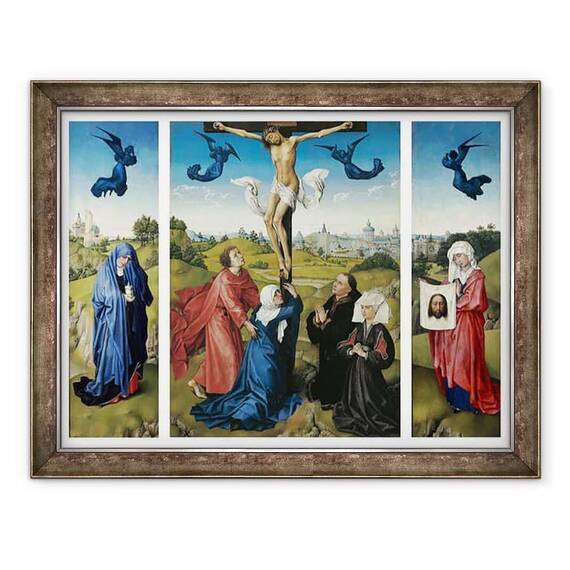 Tablou inramat - Rogier van der Weyden - Crucifixion Triptych - - Roveli