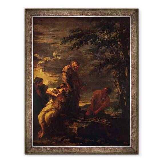 Tablou inramat - Salvator Rosa - Democrit si Protagoras - - Roveli