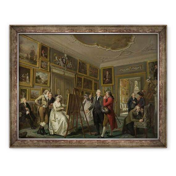 Tablou inramat - Adriaen de Lelie - Galeria de Arta a lui Jan Gildemeester Jansz - - Roveli
