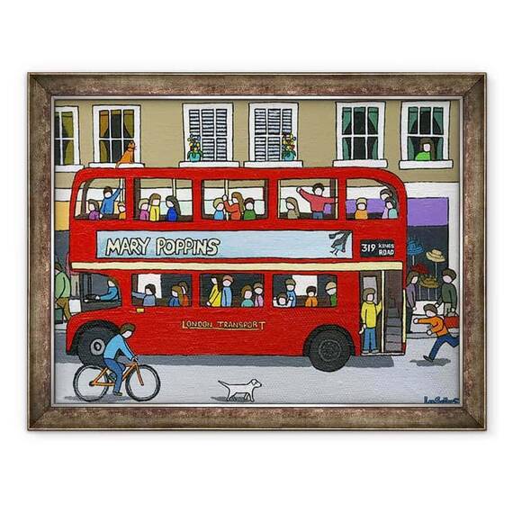 Tablou inramat - Lee Sellers - Autobuz Londra - - Roveli