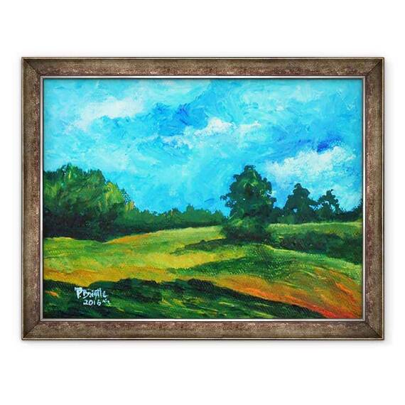 Tablou inramat - Patricia Brintle - imprejurimi simple - - Roveli
