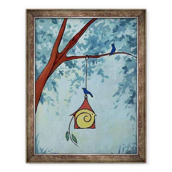 Tablou inramat - Megan Moore - Birdhouse in sufletul tau - - Roveli