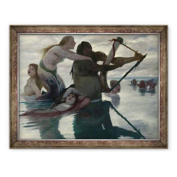 Tablou inramat - Arnold Bocklin - in mare - - Roveli