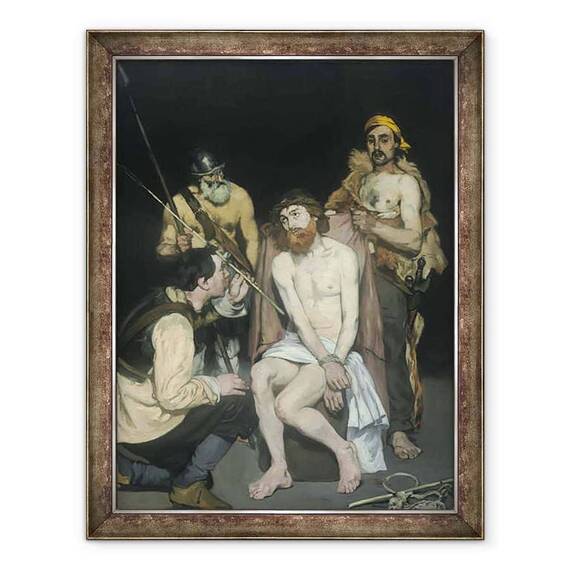 Tablou inramat - Edouard Manet - Isus batjocorit de soldati - - Roveli