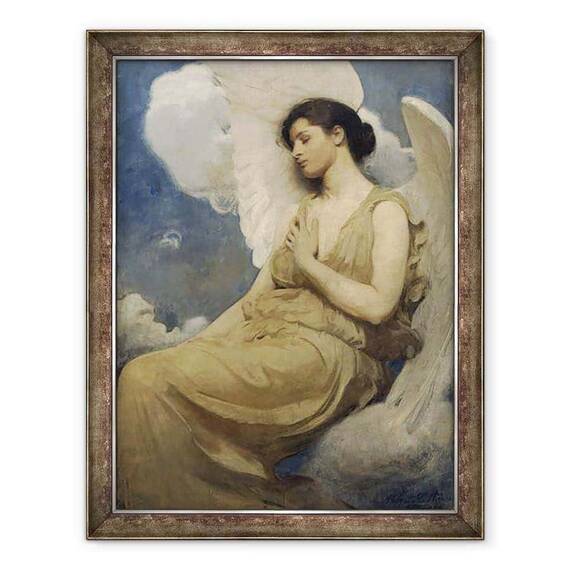 Tablou inramat - Abbott Handerson Thayer - Figurina cu aripi - - Roveli