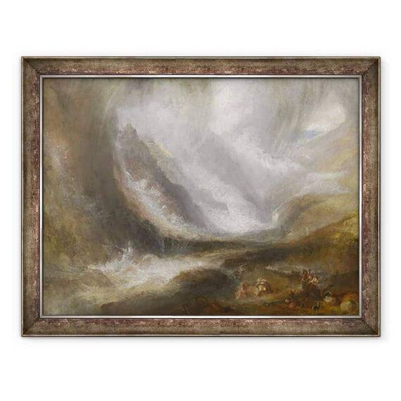 Tablou inramat - Joseph Mallord William Turner - Valea Aosta, Furtuna de zapada, avalansa si furtuna - - Roveli