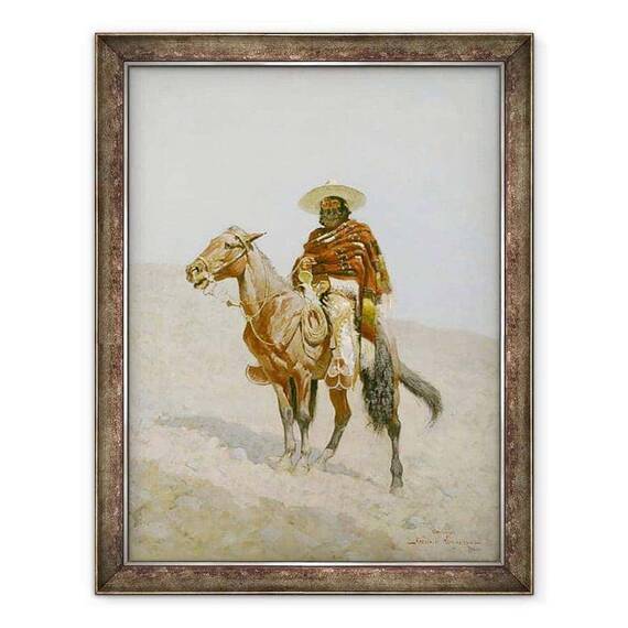 Tablou inramat - Frederic Remington - Un Vaquero mexican - - Roveli