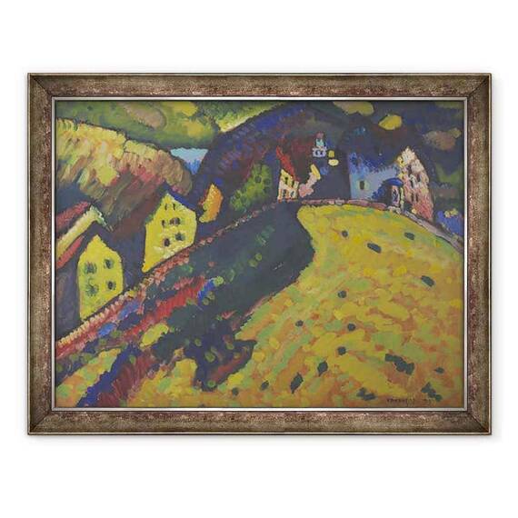 Tablou inramat - Wassily Kandinsky - Case la Murnau - - Roveli