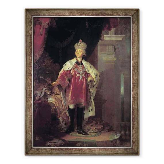Tablou inramat - Vladimir Lukich Borovikovsky - Portretul lui Paul I - - Roveli