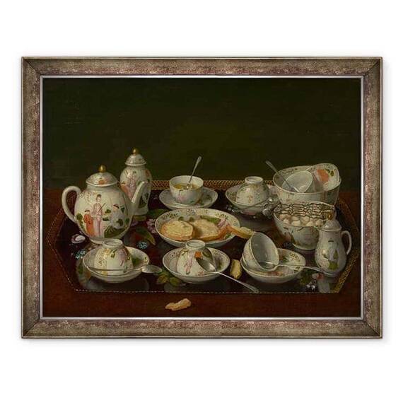 Tablou inramat - Jean-Etienne Liotard - Natura moarta, Set de ceai - - Roveli