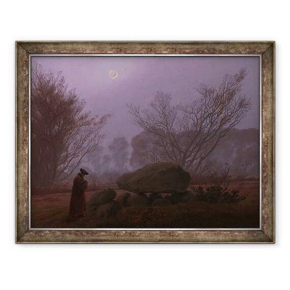 Tablou inramat - Caspar David Friedrich - O plimbare la asfintit - - Roveli
