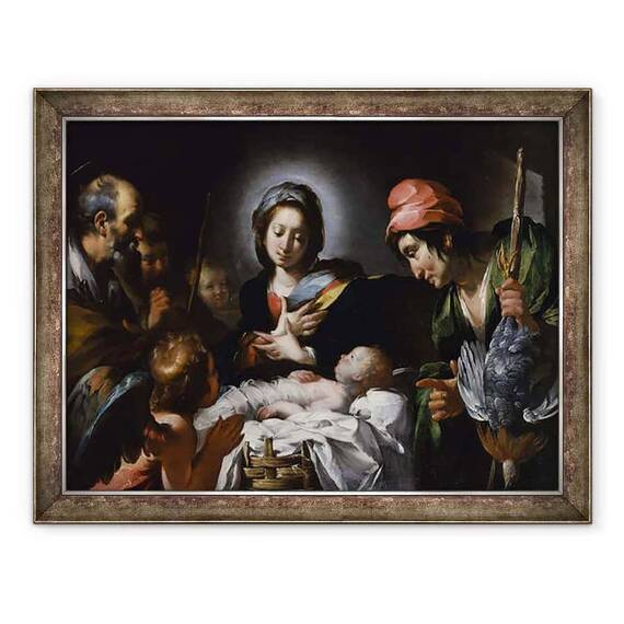 Tablou inramat - Bernardo Strozzi - Adorarea Pastorilor - - Roveli
