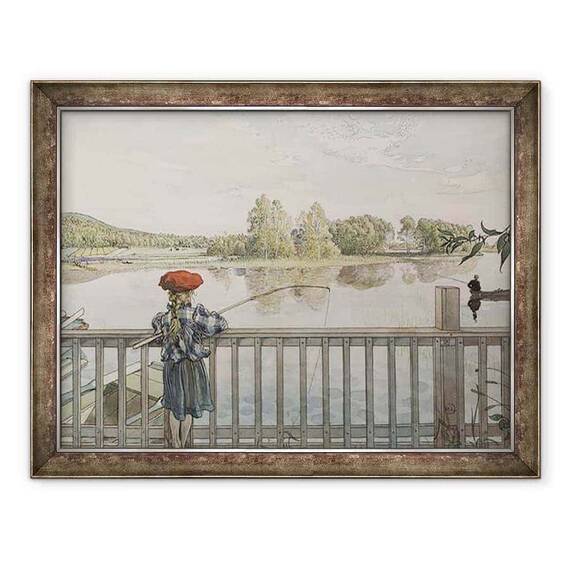 Tablou inramat - Carl Larsson - Lisbeth Angling, din seria O casa - - Roveli