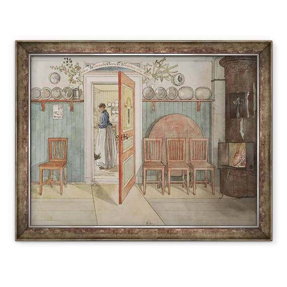Tablou inramat - Carl Larsson - Vechea Anna, din seria O casa - - Roveli