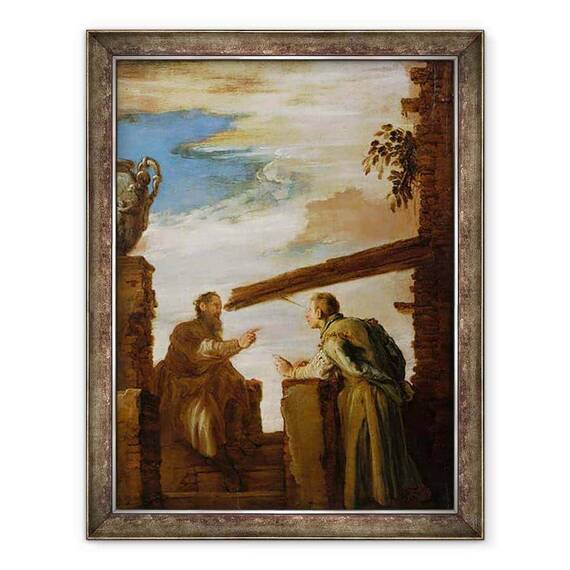 Tablou inramat - Domenico Fetti - Parabola Mote si Brinda - - Roveli