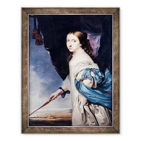 Tablou inramat - Abraham Wuchters - Portret De Regina Christina A Suediei - - Roveli