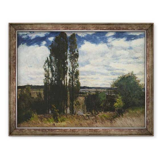 Tablou inramat - Carl Fredrik Hill - Sena, Peisaj cu plopi - - Roveli