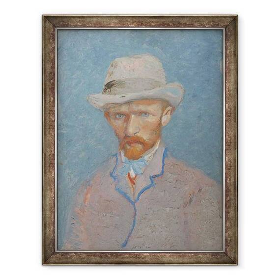 Tablou inramat - Vincent van Gogh - Autoportret cu palarie gri - - Roveli