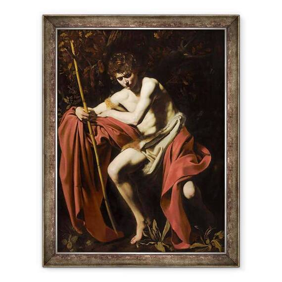 Tablou inramat - Michelangelo Merisi da Caravaggio - Sfantul Ioan Botezatorul in salbaticie - - Roveli
