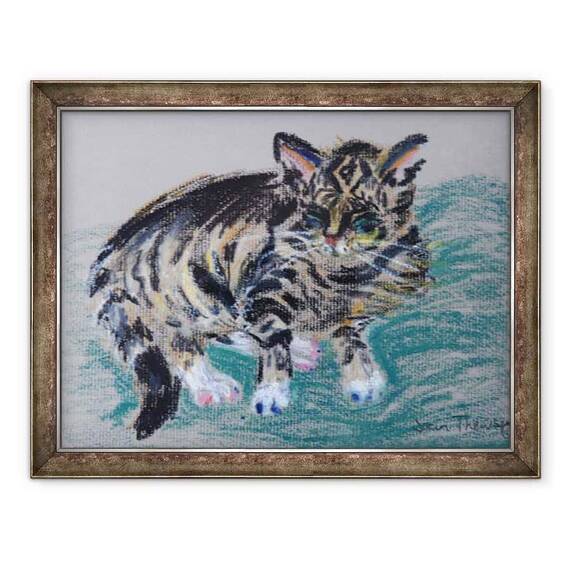 Tablou inramat - Joan Thewsey - Tabby Cat - - Roveli