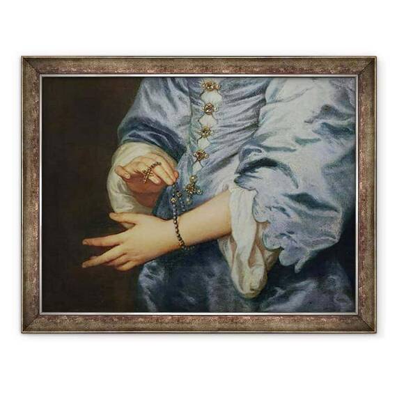 Tablou inramat - Anthony van Dyck - Marie Ruthven, Lady van Dyck, detaliu II - - Roveli